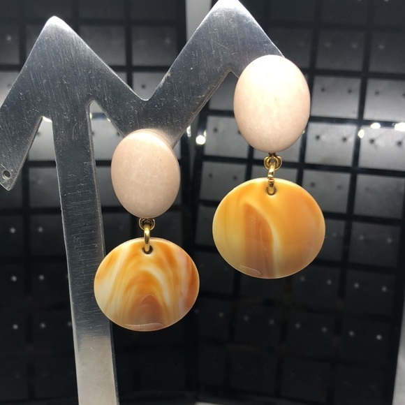 J.crew marbled look statement earrings. - Picture 1 of 4